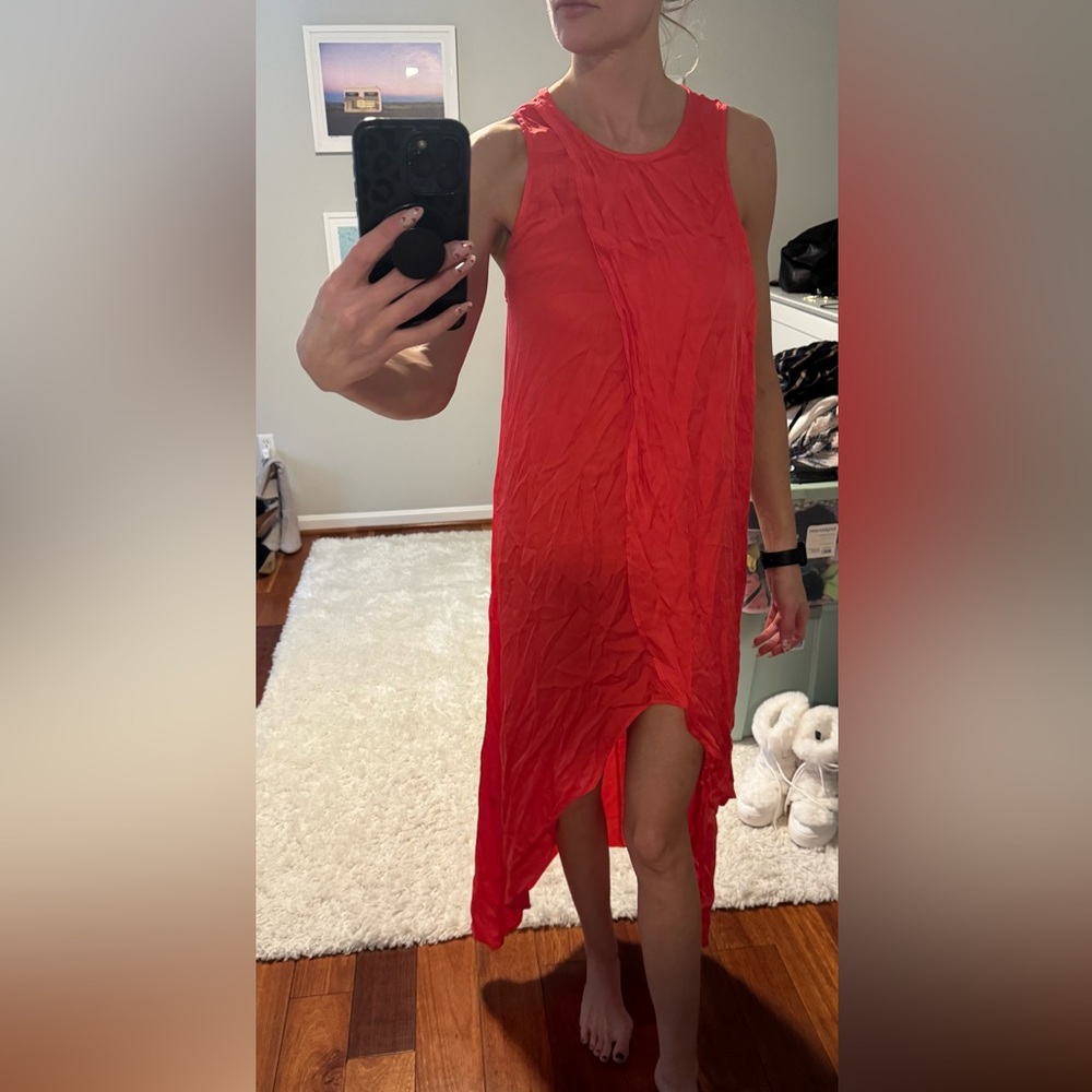 Chic Coral Maxi Dress for Women